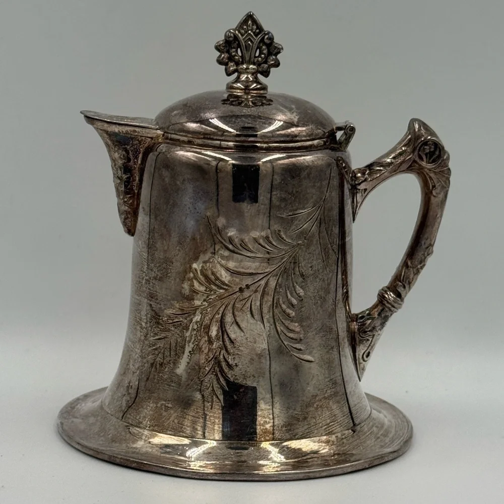 Antique World Silver Plate Co Triple Plated Detailed Creamer #400